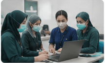 Diskusi tim tenaga kesehatan